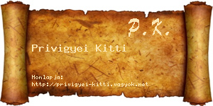 Privigyei Kitti névjegykártya
